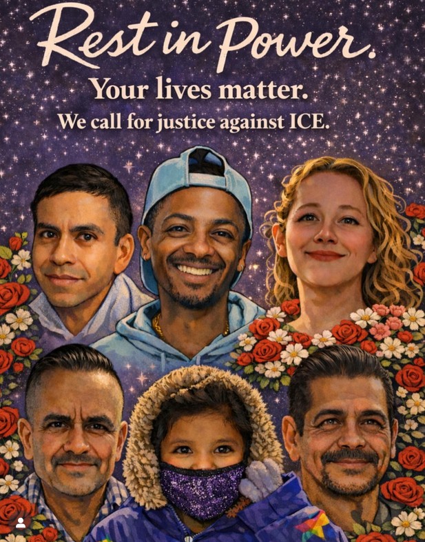 Six of many killed by ICE; Renee Good at top right Six of many killed by ICE; Renee Good at top right